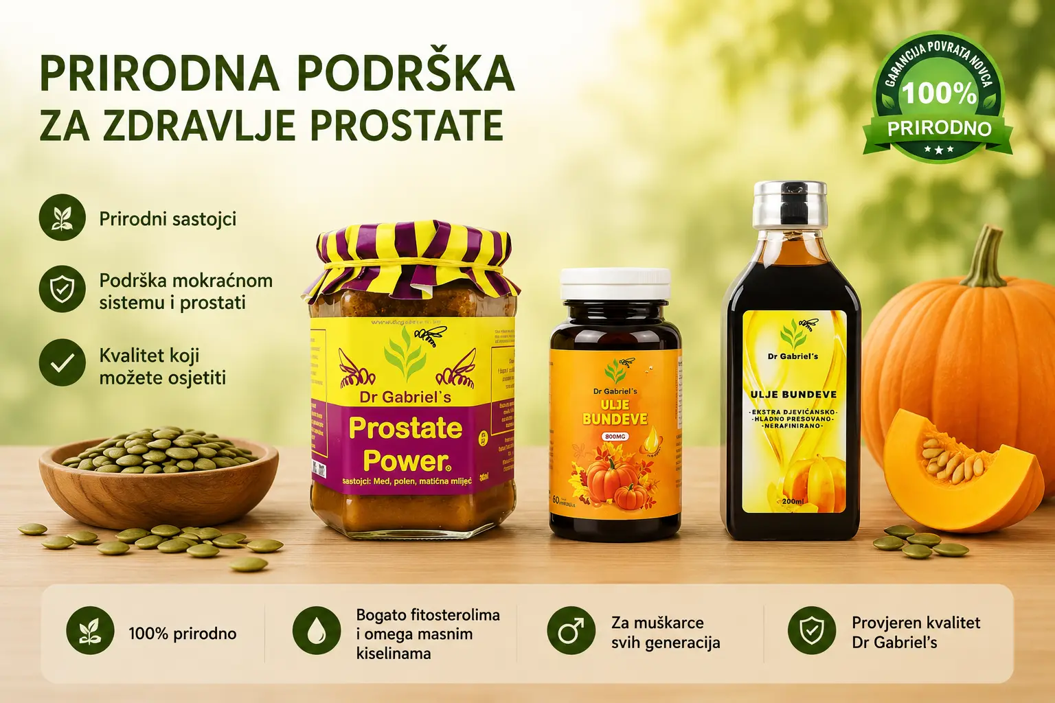 Prirodni proizvodi za zdravlje prostate i podršku mokraćnom sistemu