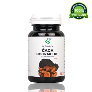 Dr Gabriel’s Čaga Ekstrakt 10:1 – 500 mg | Prirodan Imunitet i Detoks