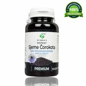 Dr Gabriel's Ekstrakt Sjeme Čorokota 20% Thymoquinone – 90 vegetarijanskih kapsula