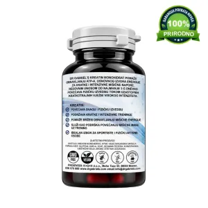 Dr. Gabriel’s Kreatin Monohidrat 500 mg – 60 kapsula - Image 2